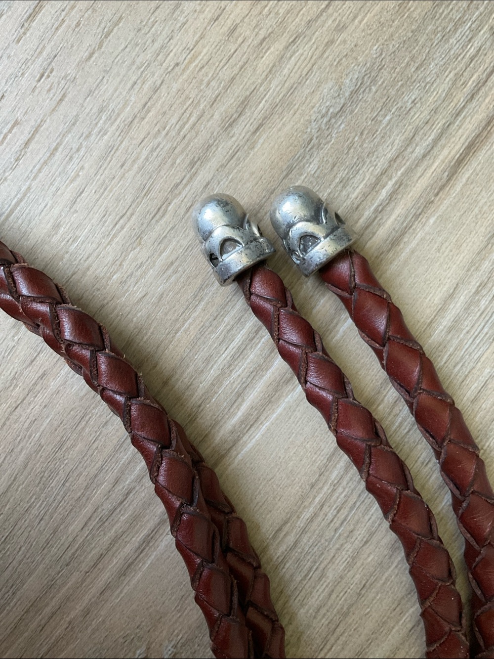 Brighton Double Barrel Brown Braided Leather Belt Cowgirl Boho Western SZ L/XL - Picture 5 of 10